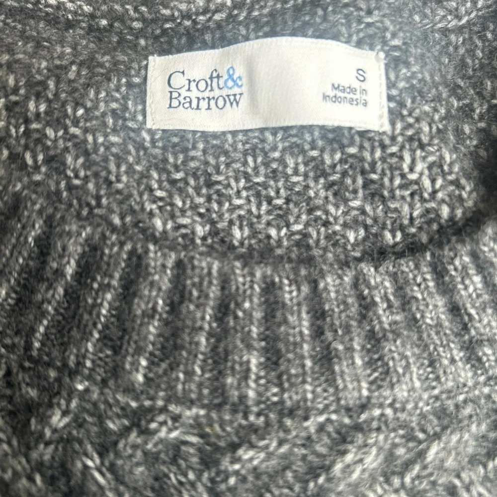 NWT Croft & barrow Cozy Sweater. Gray, Sz. S - Picture 2 of 6